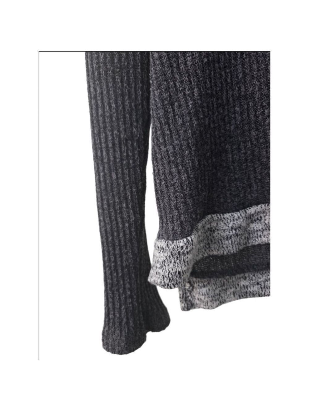 Green Envelope Gray Ribbed Knit Sweater Medium - Picture 4 of 5